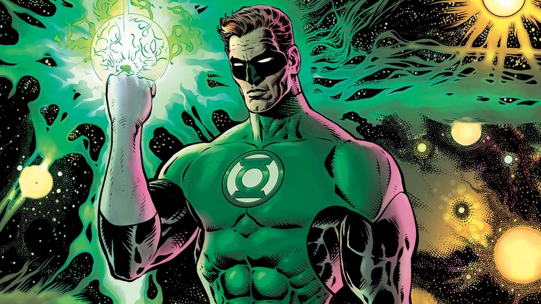 Green Lantern charging up his ring