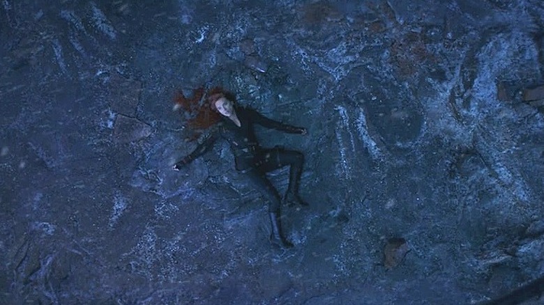 Black Widow jumps to her death