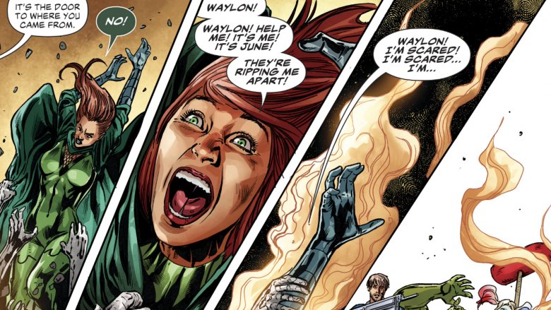 The Enchantress being pulled into the underworld in Suicide Squad #39