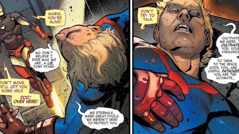 Ikaris dying in Avengers #4