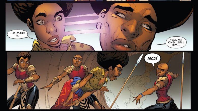 Nakia's death from Wakanda Forever: Avengers #1