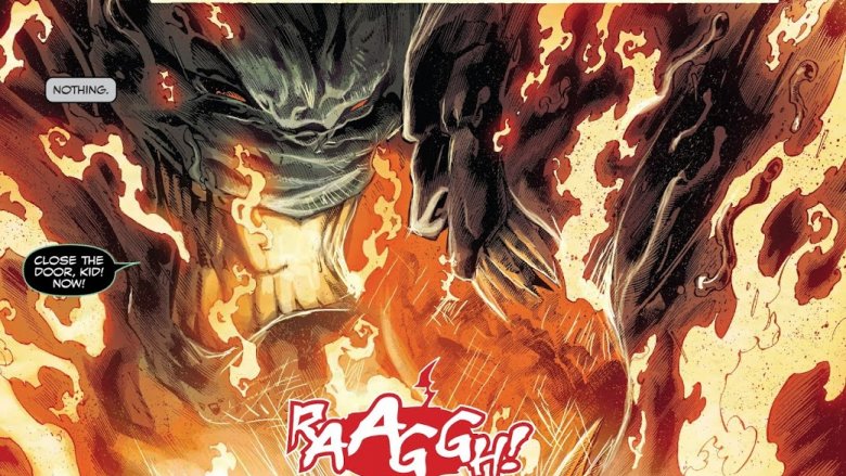 Rex in the furnace with Knull