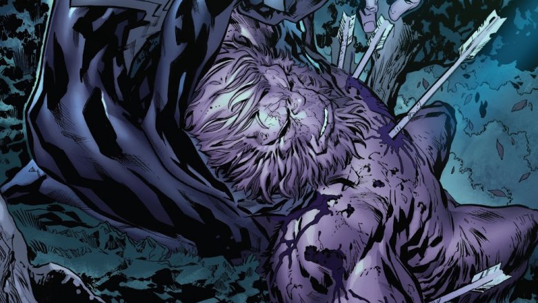 Gibbon dying in Spider-Man's arms in Amazing Spider-Man #18.HU