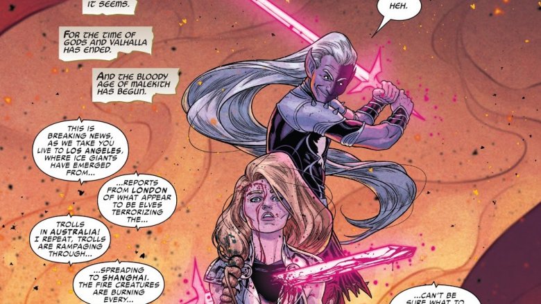 The death of Valkyrie in War of the Realms #2