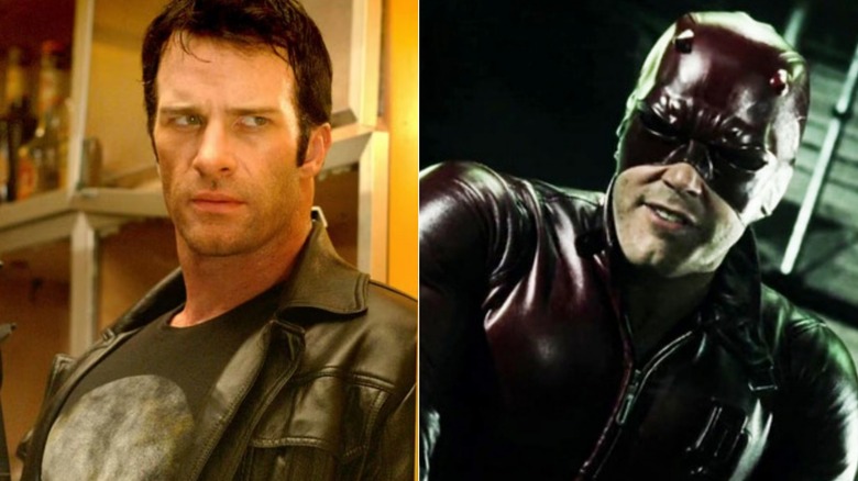 The Punisher from "The Punisher" (2004) and Daredevil from "Daredevil" (2003)