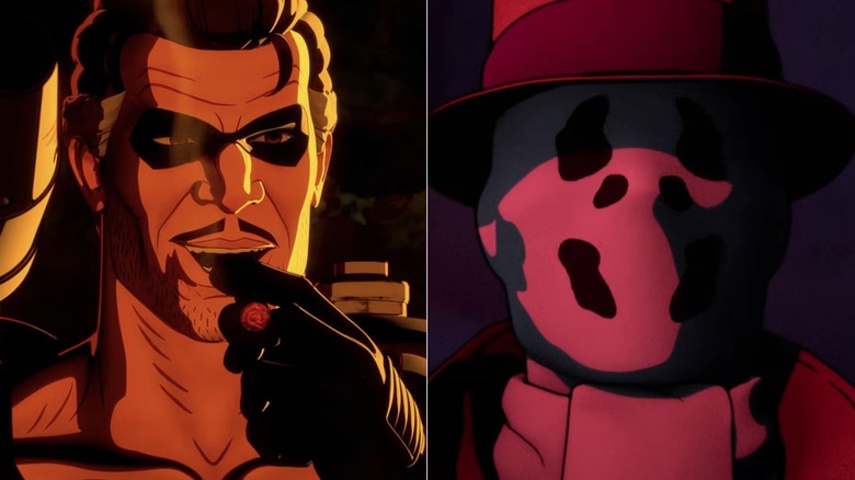 The Comedian and Rorschach in the animated "Watchmen" duology