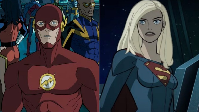 The Flash and Supergirl from the "Justice League: Crisis on Infinite Earths" trilogy