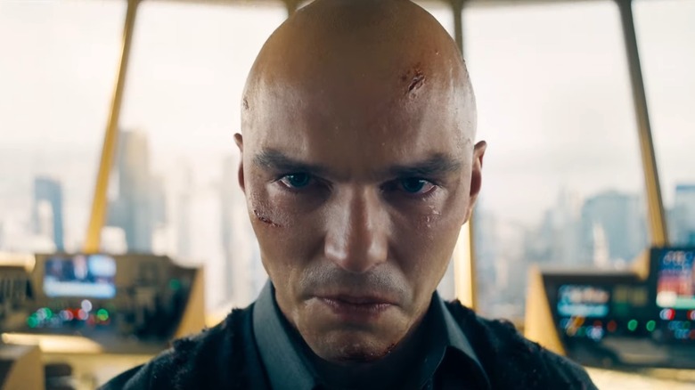 Lex Luthor looks angry in 