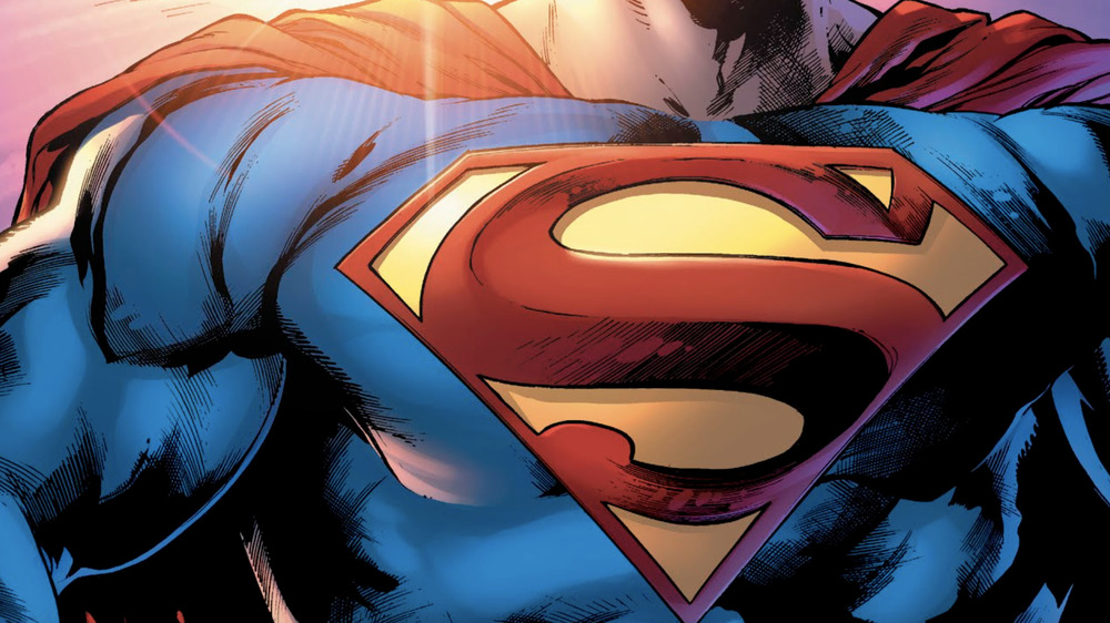 Superman suit symbol on chest