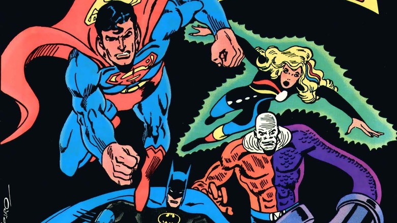 Superman in action with Outsiders