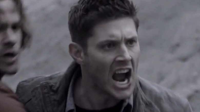 Dean screams as Cas dies