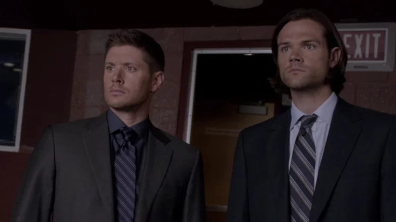 Sam and Dean Winchester wearing suits