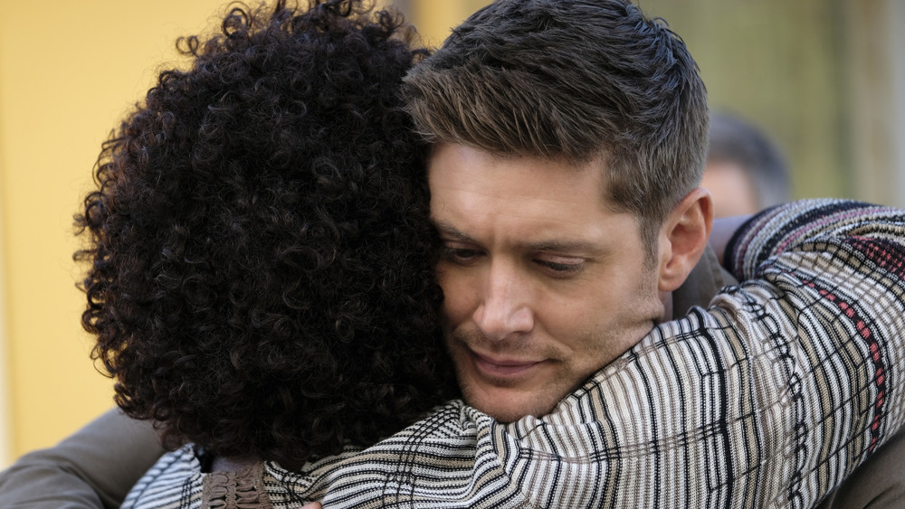 Dean hugs Missouri on Supernatural