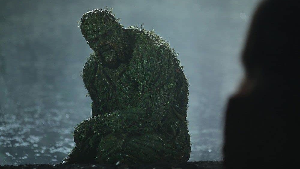 Swamp Thing sits and thinks