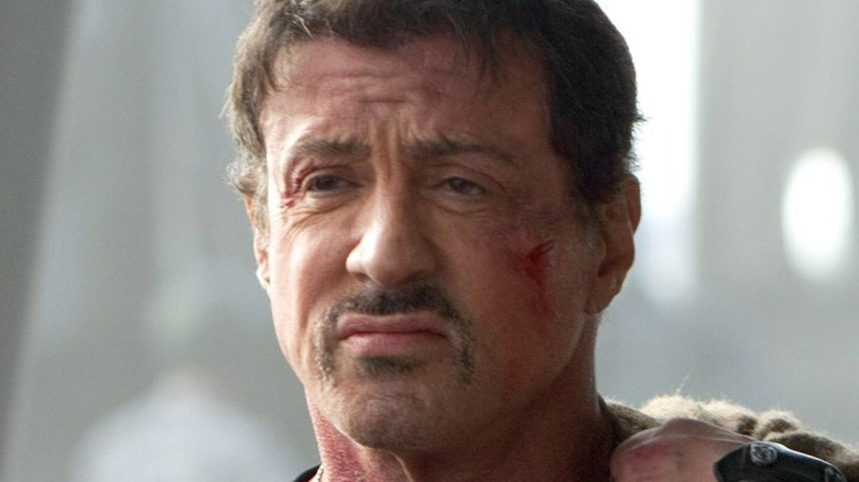 Sylvester Stallone frowning