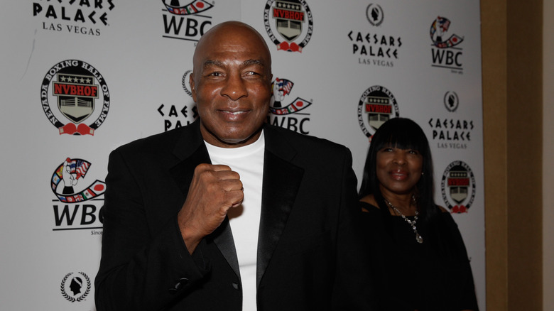 Earnie Shavers and wife Rita at the Nevada Boxing Hall of Fame