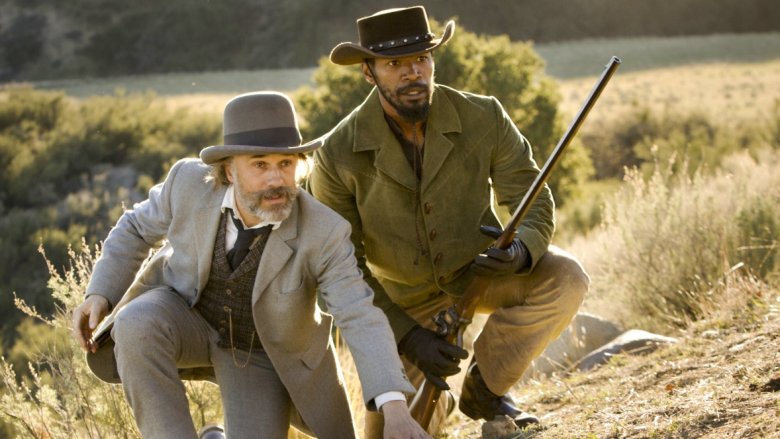 Christoph Waltz and Jamie Foxx in Django Unchained