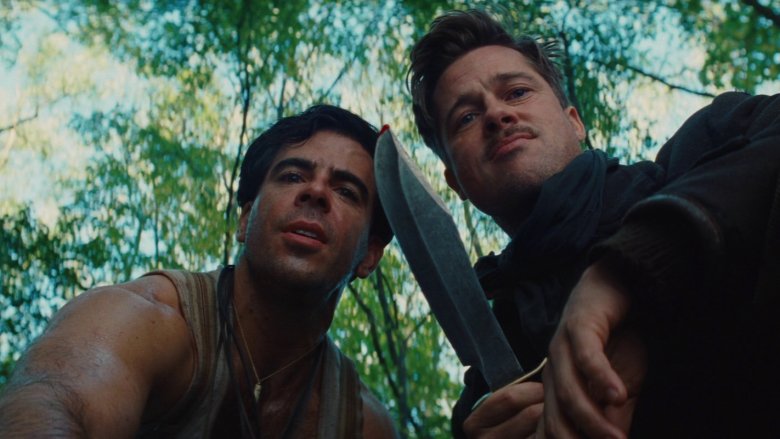 Eli Roth and Brad Pitt in Inglourious Basterds