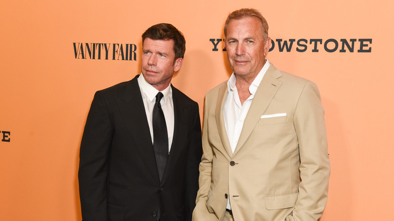 Taylor Sheridan and Kevin Costner at event