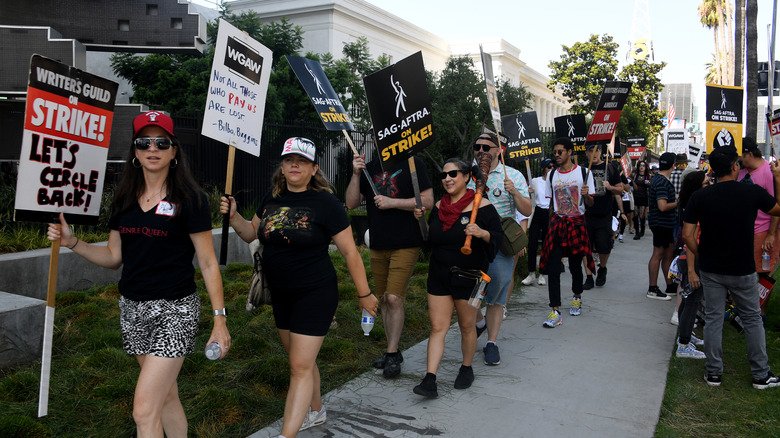 WGA strike picket line