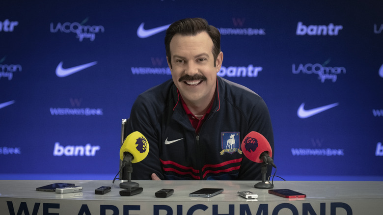 Ted Lasso holds a press conference