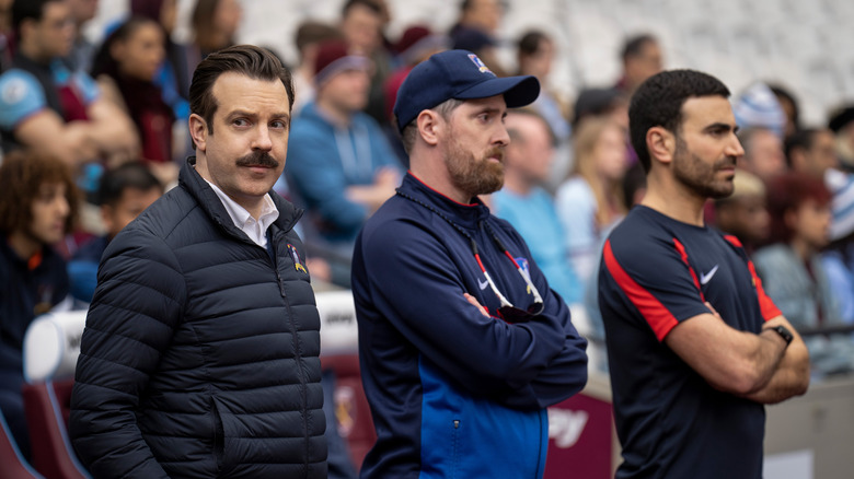 Ted Lasso, Coach Beard, and Roy Kent