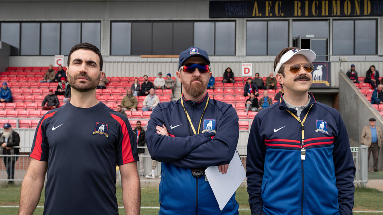 Roy Kent, Coach Beard, and Ted Lasso