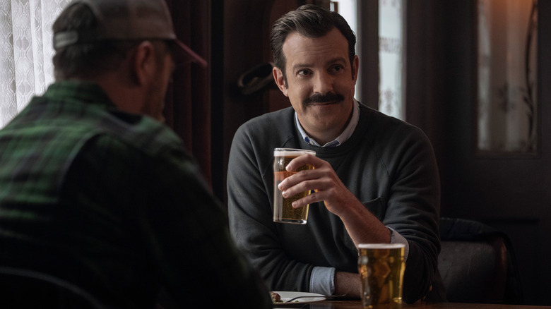 Ted drinking beer with Beard