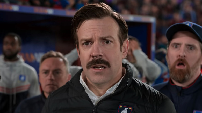 Ted Lasso coaches looking shocked