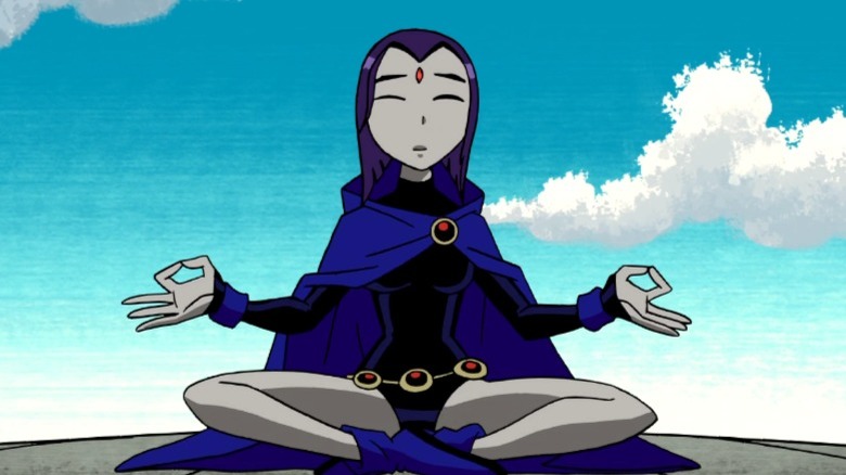 Raven meditating