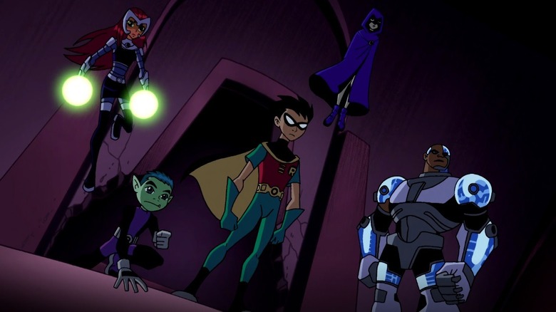 Teen Titans posing together