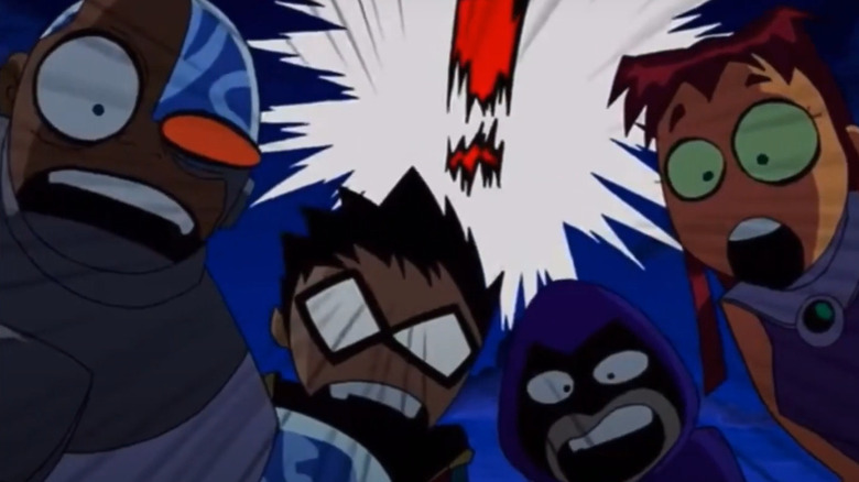 Super deformed Teen Titans screaming