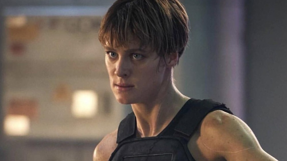 Mackenzie Davis as Grace in Terminator: Dark Fate