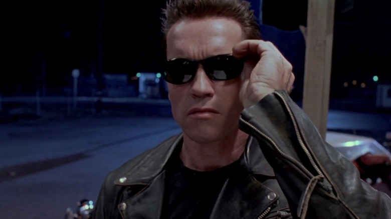 T-800 takes off sunglasses