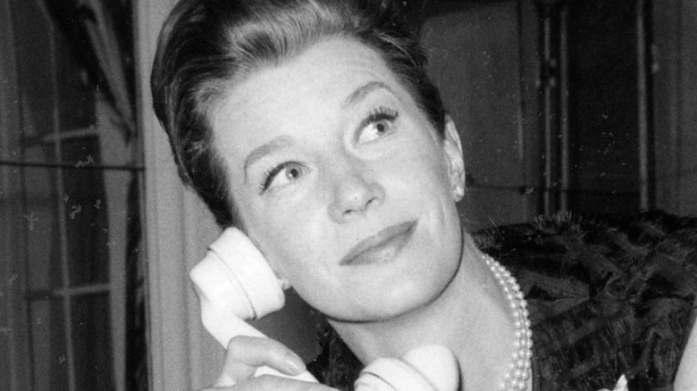 Lois Maxwell on the phone