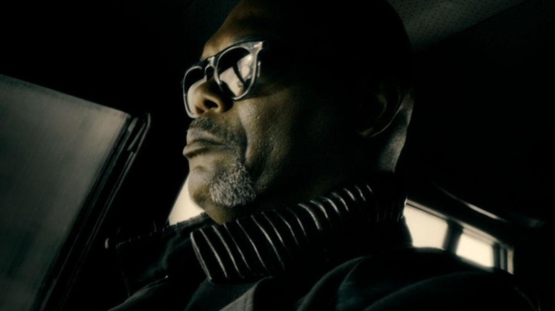 Samuel L. Jackson driving a car