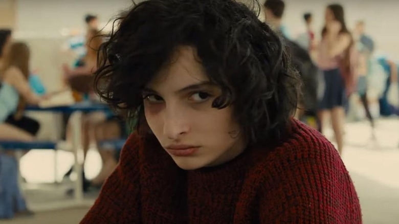 Finn Wolfhard glaring