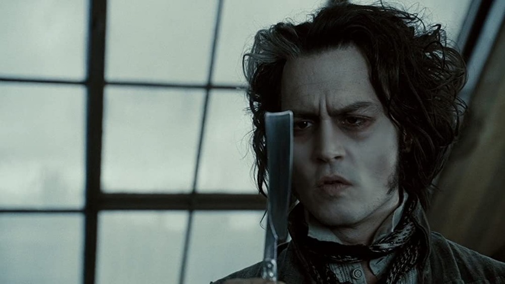 Sweeney Todd holding razor