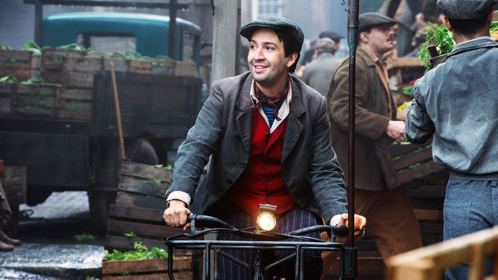 Lin-Manuel Miranda riding bike