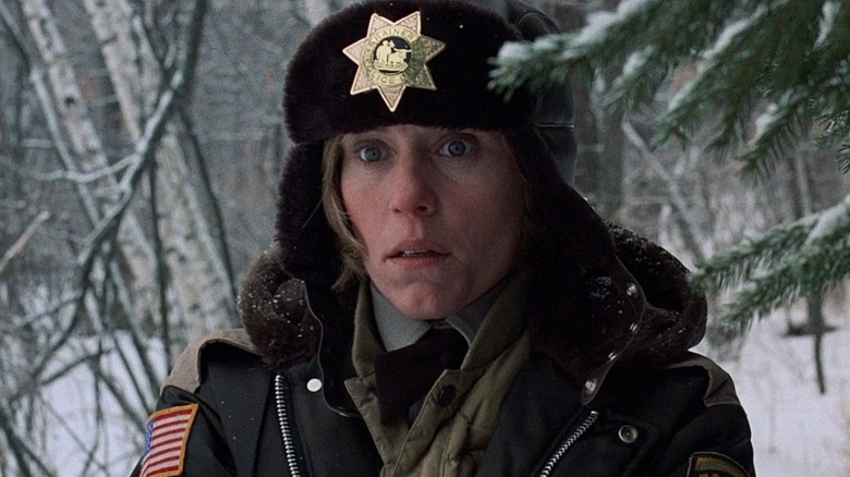 Marge Gunderson surprised in Fargo