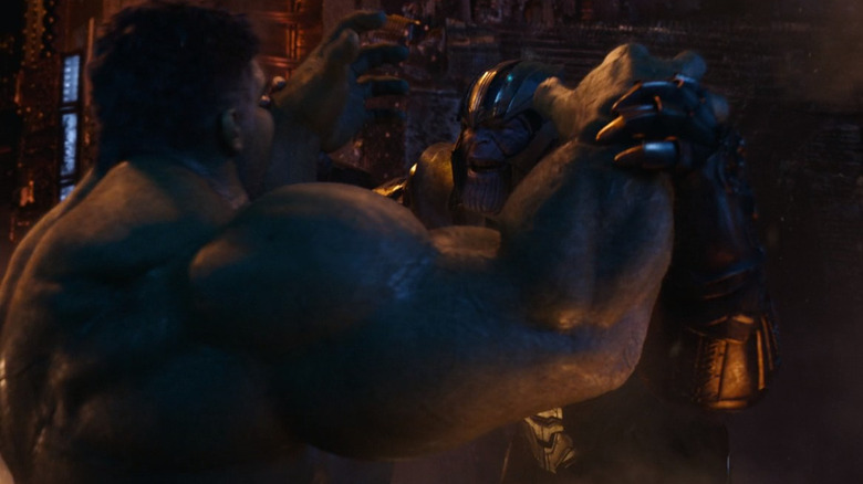 Thanos fights Hulk