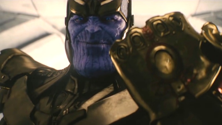 Thanos wielding Infinity Gauntlet