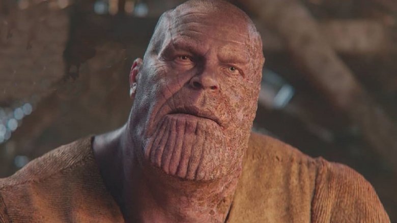 Thanos after destroying the Stones