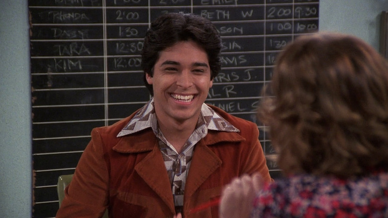 Fez laughing during a job interview