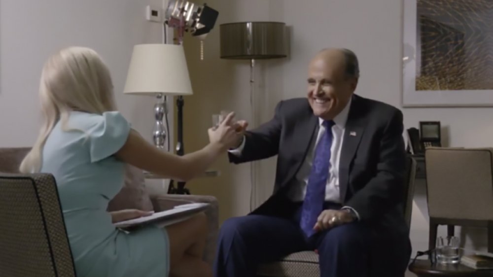 Rudy Giuliani and Maria Bakalova in Borat 2