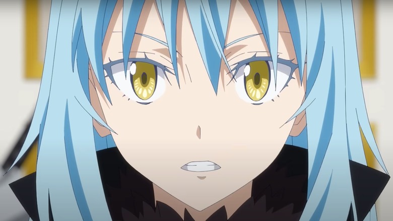 Rimuru close up, gritting teeth