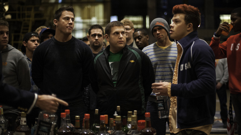 Jenko Schmidt and Rooster at a frat party in 22 Jump Street