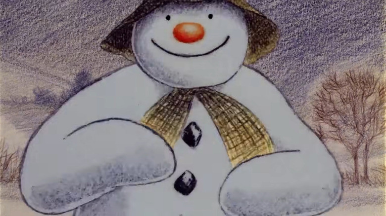 Snowman smiling