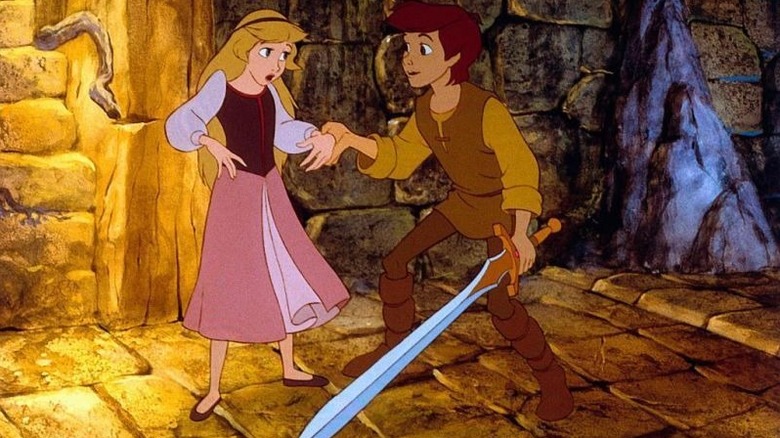 Taran and Princess Eilonwy talk