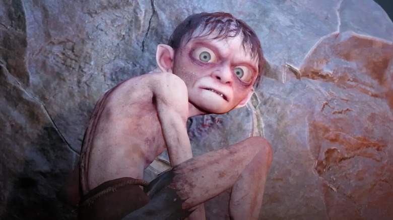 Gollum looks afraid